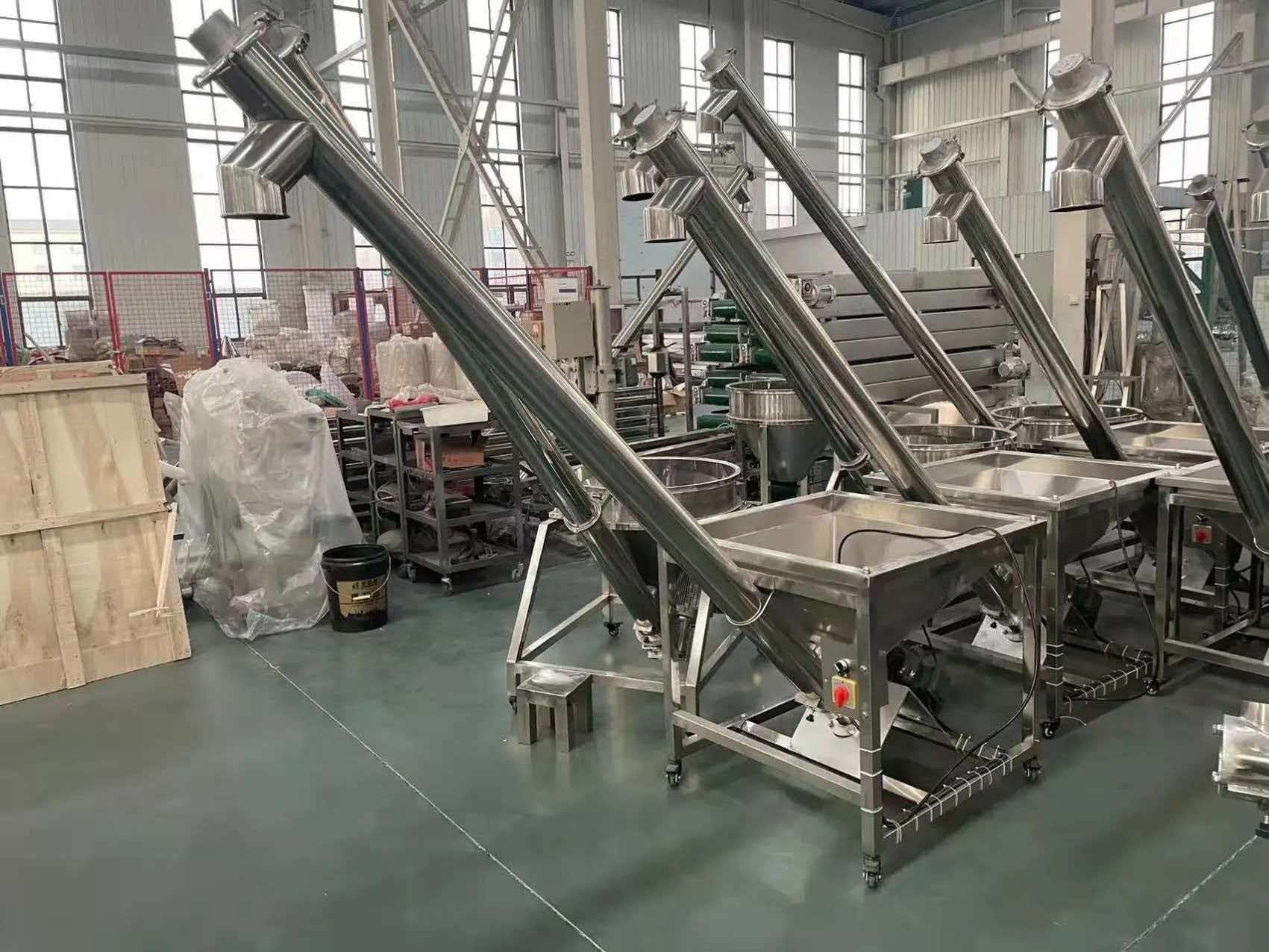 Powder filling machine control panel and hopper