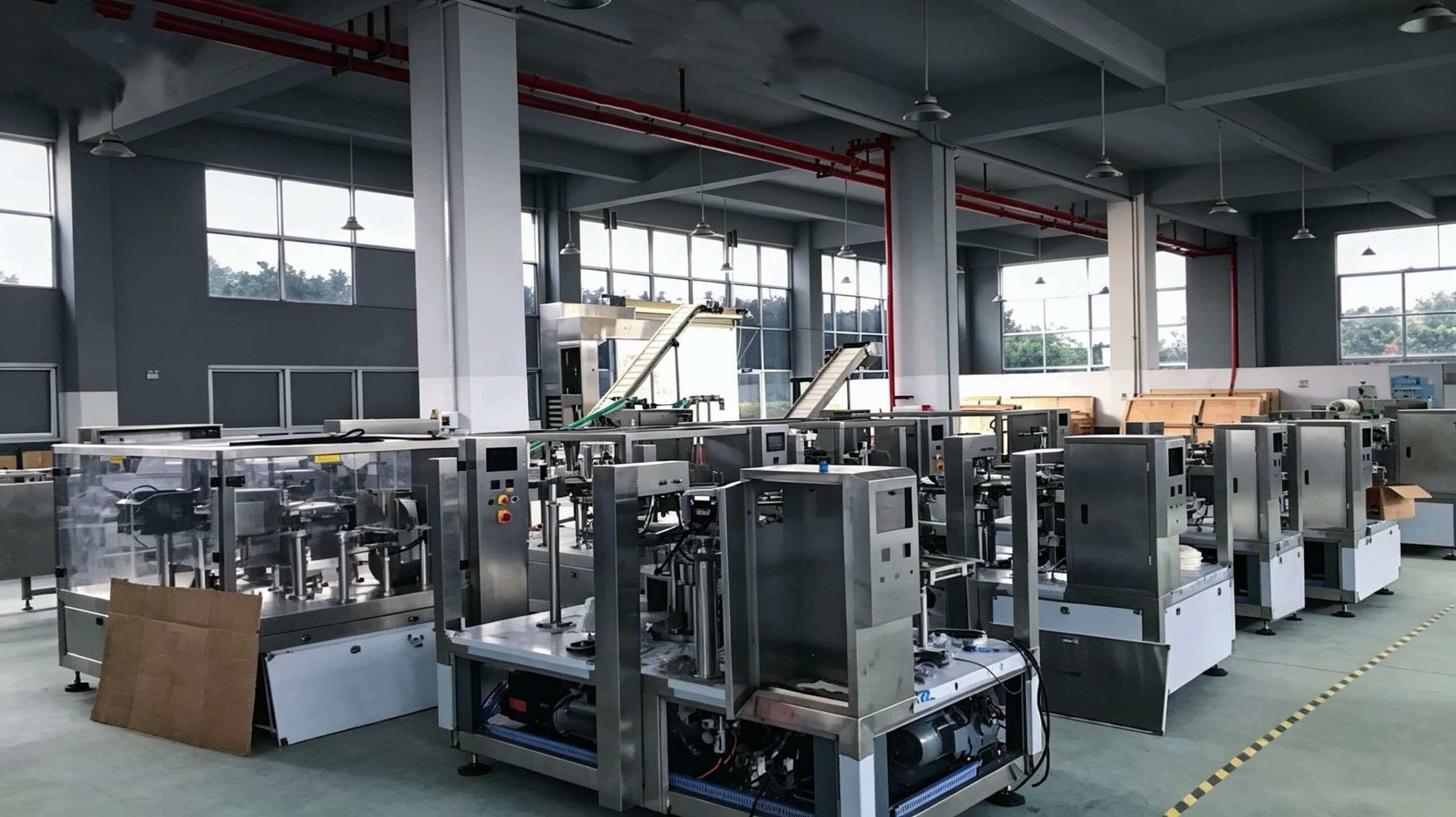 Automatic packaging production line